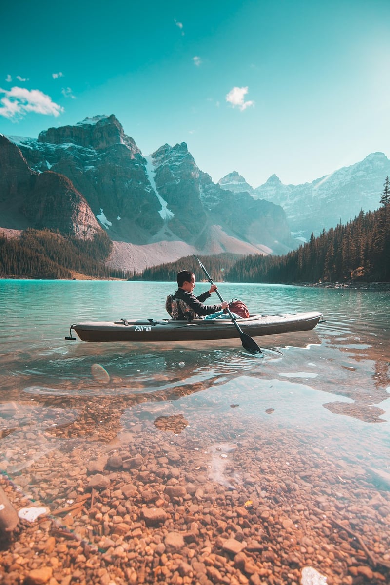Kayaking on the waves